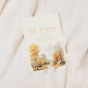 Fall in Love Autumn Baby Shower Invitation