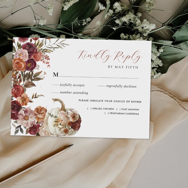 Fall In Love | Autumn Blooms Wedding RSVP (Creator Uploaded)