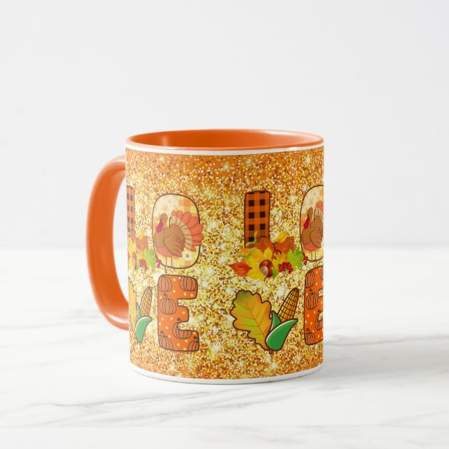 Fall In Love Autumn Customise Colour Mug (Front Left)