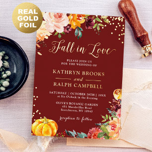 Fall in Love Autumn Floral Wedding Real Gold