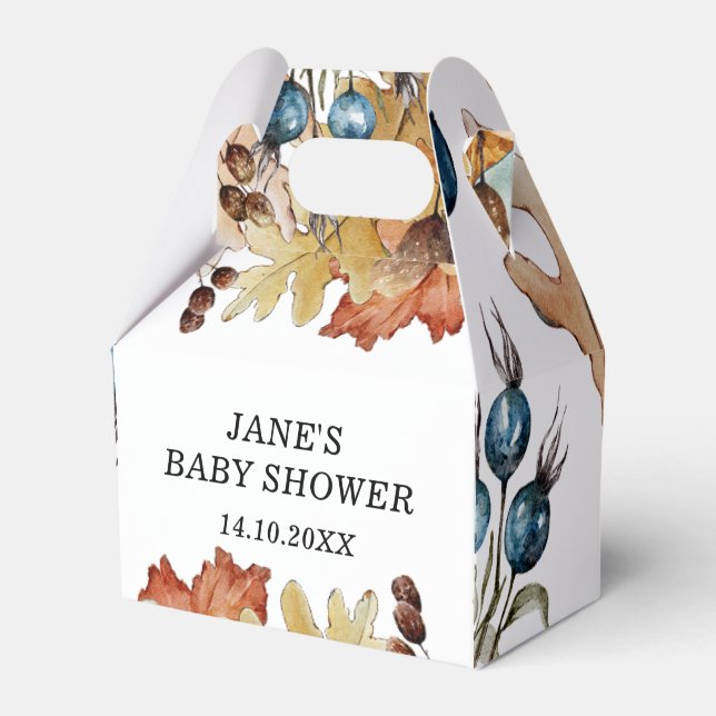 Fall in Love Autumn Foliage Favour Box (Front Side)