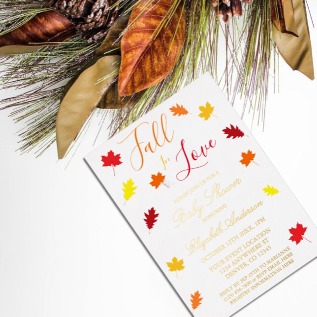 Fall In Love Autumn Leaves Baby Shower (Creator Uploaded)