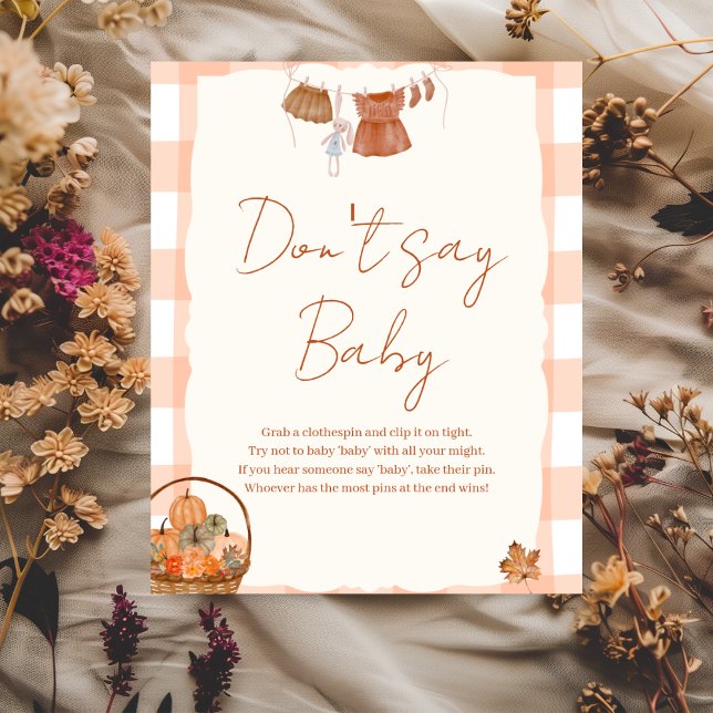 Fall in love Baby Shower Don't Say Baby Sign (Creator Uploaded)