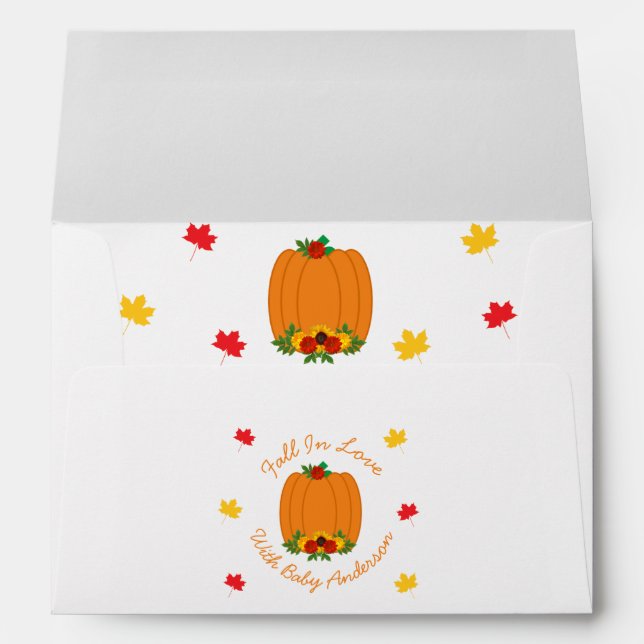 Fall In Love Baby Shower Envelope (Back (Bottom))