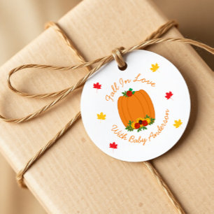 Fall In Love Baby Shower Favour Tags