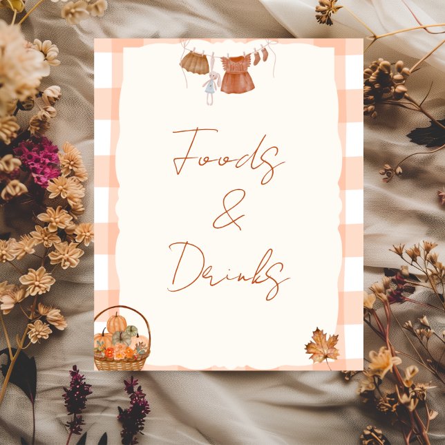 Fall in love Baby Shower Food & Drinks Sign (Creator Uploaded)