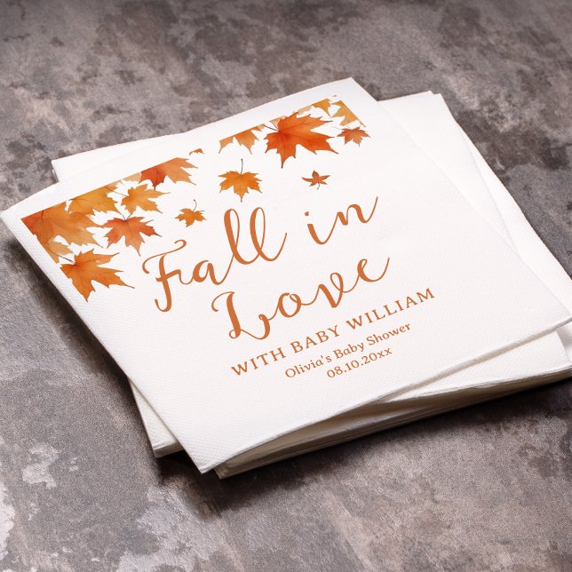 Fall In Love Baby Shower  Napkin (Creator Uploaded)
