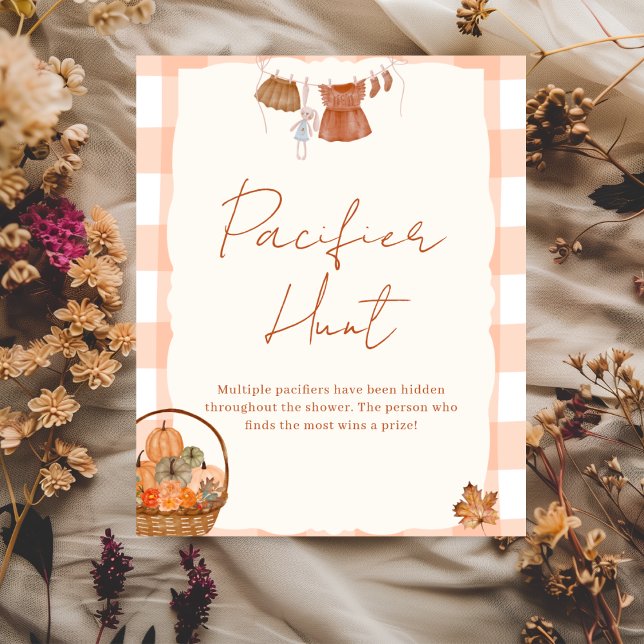 Fall in love Baby Shower Pacifier Hunt Sign (Creator Uploaded)