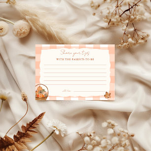Fall in love Baby Shower Parenting Tip jar Card