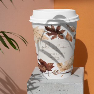 Fall In Love Baby Shower Party Paper Cups