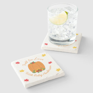 Fall In Love Baby Shower Stone Coaster