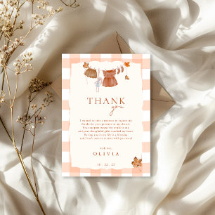 Fall in love Baby Shower Thank You Card