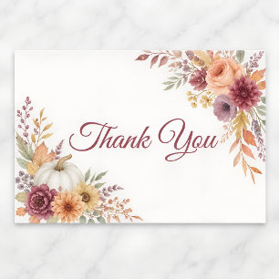 Fall in Love Baby Shower Thank You Card