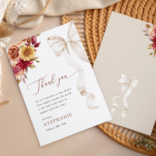 Fall in Love Baby Shower Thank You Card