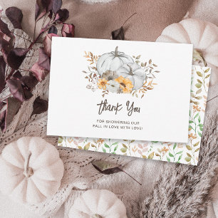 Fall in Love Baby Shower Thank You Card
