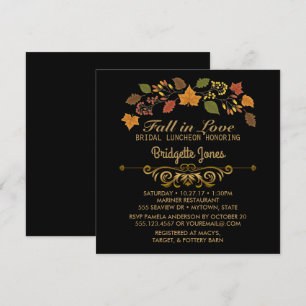 Fall in Love Bridal Luncheon Autumn Wedding Shower Invitation