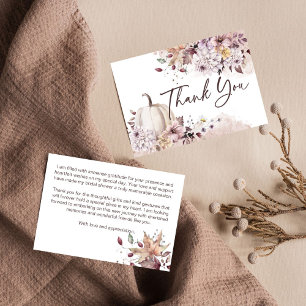 Fall in love bridal shower boho pumpkin thank you