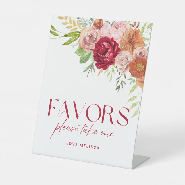 Fall in Love Bridal Shower Favours Signs (Front)