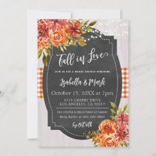 Fall in Love Bridal Shower Invitation