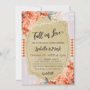 Fall in Love Bridal Shower Invitation
