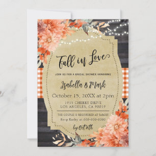 Fall in Love Bridal Shower Invitation