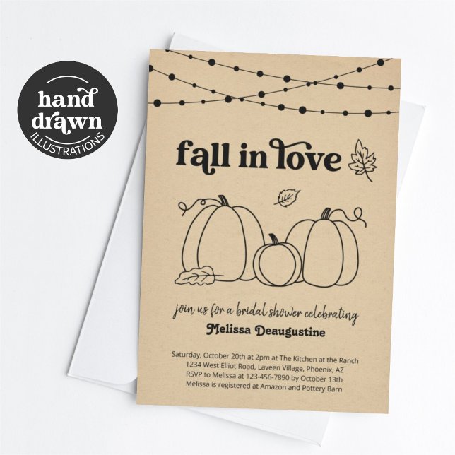 Fall in Love Bridal Shower Invitation (Creator Uploaded)