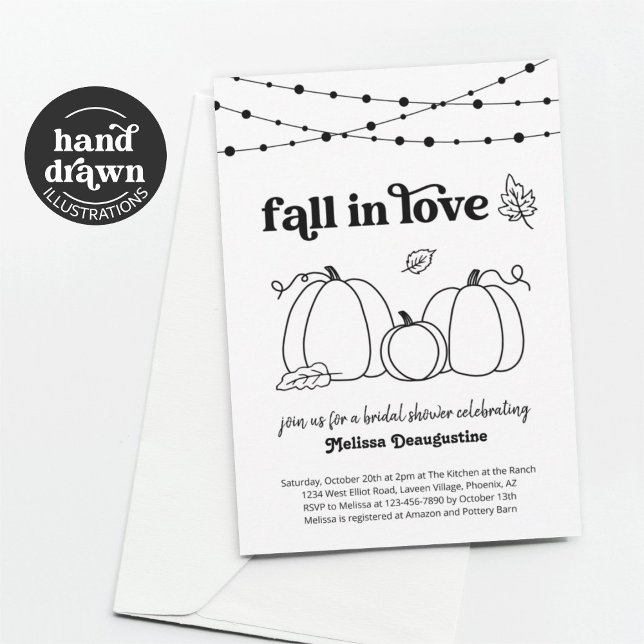 Fall in Love Bridal Shower Invitation (Creator Uploaded)