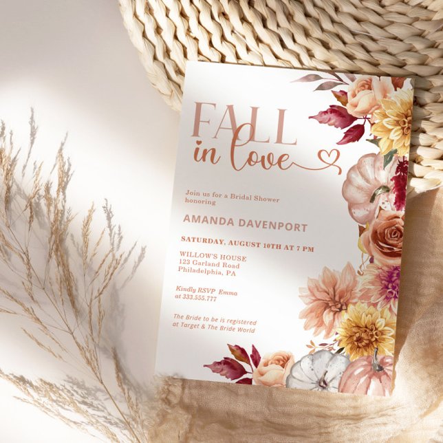Fall in love Bridal Shower  Invitation (Creator Uploaded)