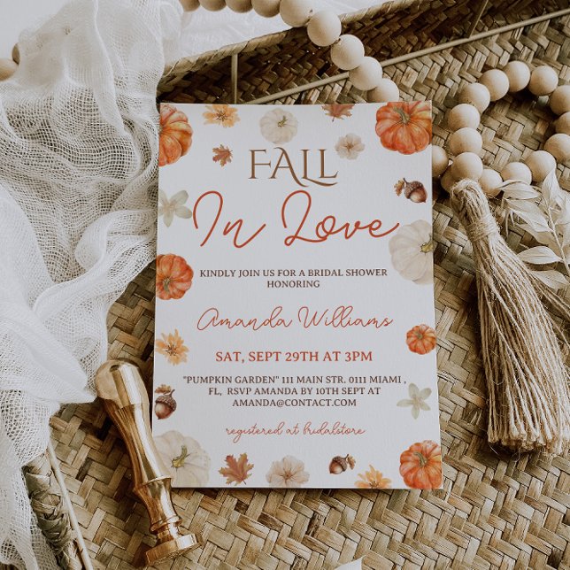 Fall In Love Bridal Shower  Invitation (Creator Uploaded)