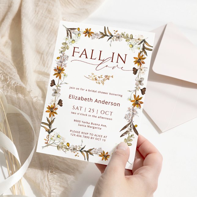 Fall In Love Bridal Shower Invitation (Creator Uploaded)