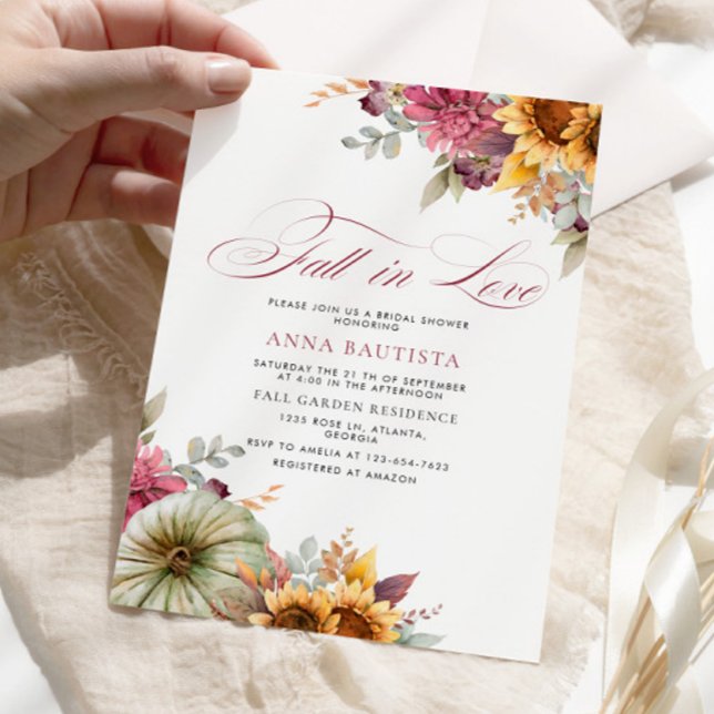 Fall In Love Bridal Shower  Invitation (Creator Uploaded)