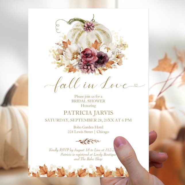 Fall In Love Bridal Shower Invitation (Creator Uploaded)