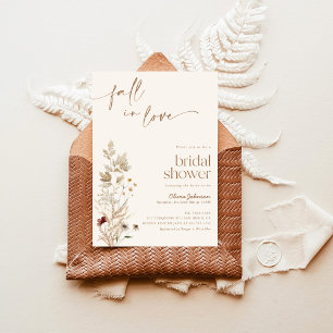 Fall in Love Bridal Shower Invite, Wildflower  Invitation