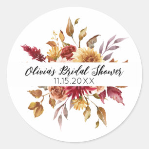 Fall In love Bridal shower label