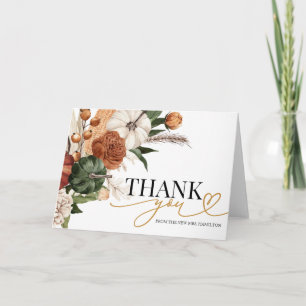 Fall In Love Bridal Shower Thank You Card