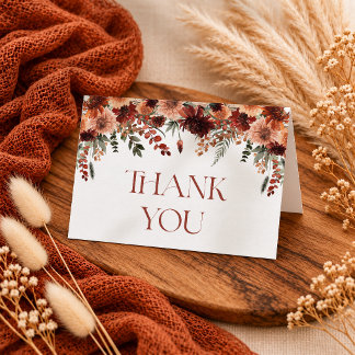 Fall in Love Bridal Shower Thank You Card