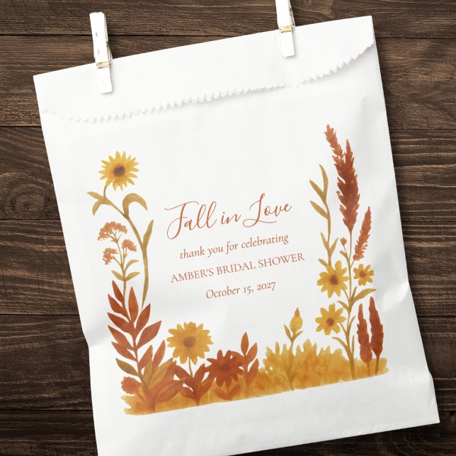 "Fall in Love" Bridal Shower Thank You Favour Bag (Creator Uploaded)