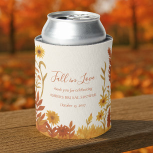 "Fall in Love" Bridal Shower Thank You Favour Can Cooler
