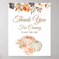 Fall In Love Bridal Shower Thank you for coming