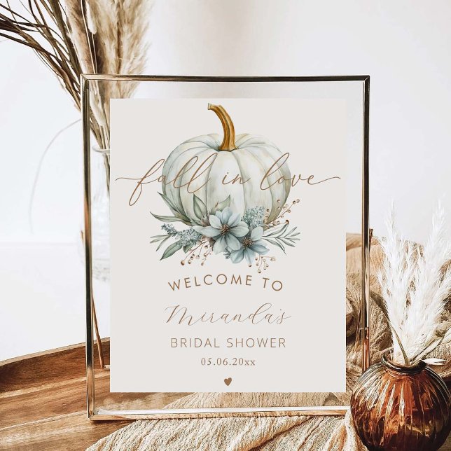 Fall In Love Bridal Shower Welcome Poster (Creator Uploaded)