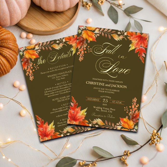 Fall in Love Details on Back Floral Wedding Gold (Creator Uploaded)