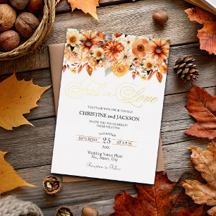 Fall in Love Elegant Boho Floral Wedding Gold