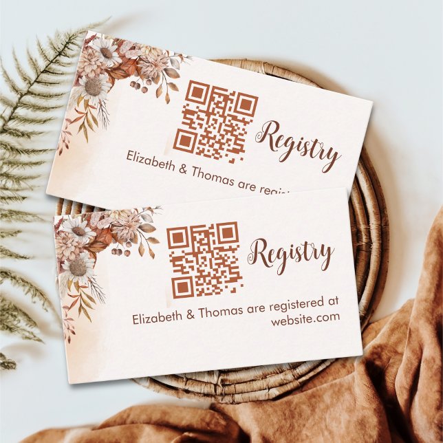 Fall in Love Fall Bridal Shower Enclosure Card (Creator Uploaded)