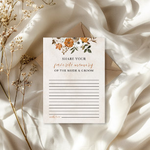 Fall in Love   Favorite Memory Game Bridal Shower  Invitation