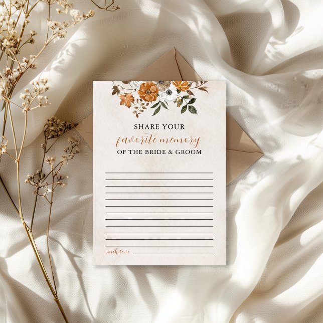 Fall in Love | Favourite Memory Game Bridal Shower Invitation (Creator Uploaded)