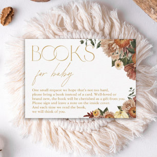 Fall In Love Floral Baby Shower Books For Baby Card