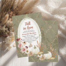 Fall in Love Flowers Watercolor bridal shower In