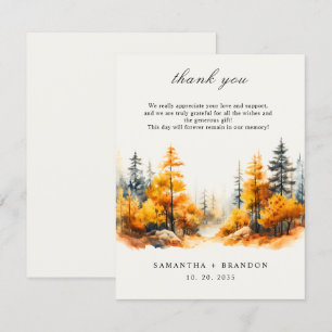 Fall in love Forest Thank You Card
