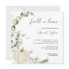 Fall In Love Greenery Pumpkin Autumn Bridal Shower