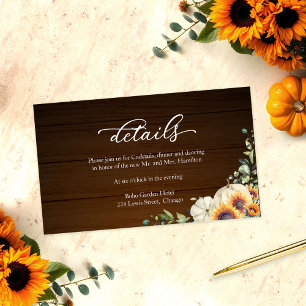 Fall in Love Greenery Wedding Details Enclosure Card